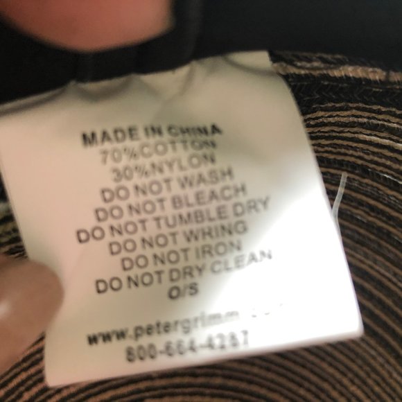 Peter Grimm Sun Hat Rene Brim Black True Character - Picture 6 of 8